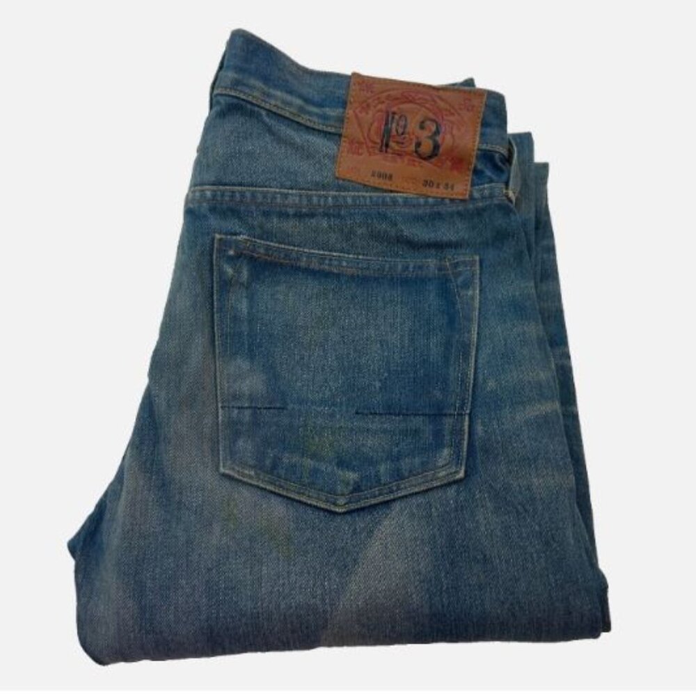 EVISU N3 Custom W30 L34 Made USA Japanese Selvedge Men's Side BTN Pocket Jeans